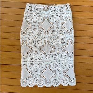 Abercrombie White Midi Skirt NWT